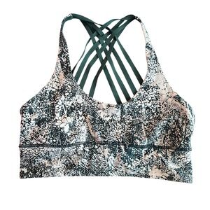 Lululemon Free To Be Moved Bra
Wildwood White Multi / Green Jasper SZ 10